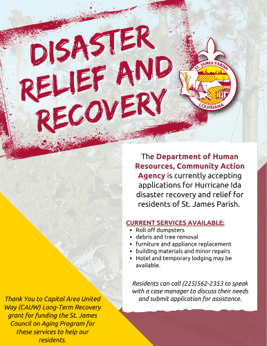 DISASTER RELIEF AND RECOVERY