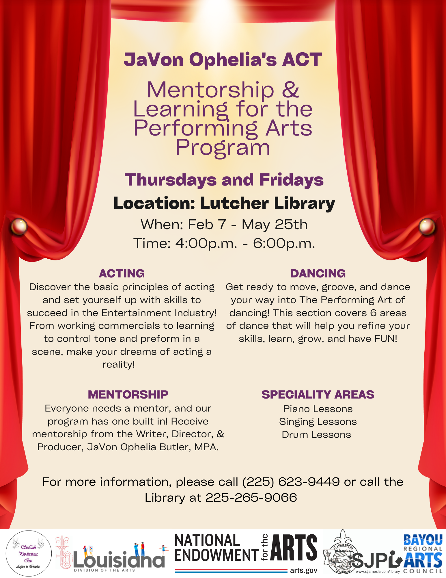 JaVon ACT Preforming Arts 2025 - updated 
