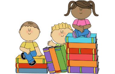 Children reading books 